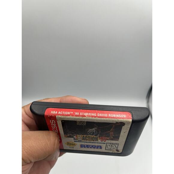 NBA Action '95 Starring David Robinson (Sega Genesis, 1995) Game Only - Tested - Picture 2 of 5